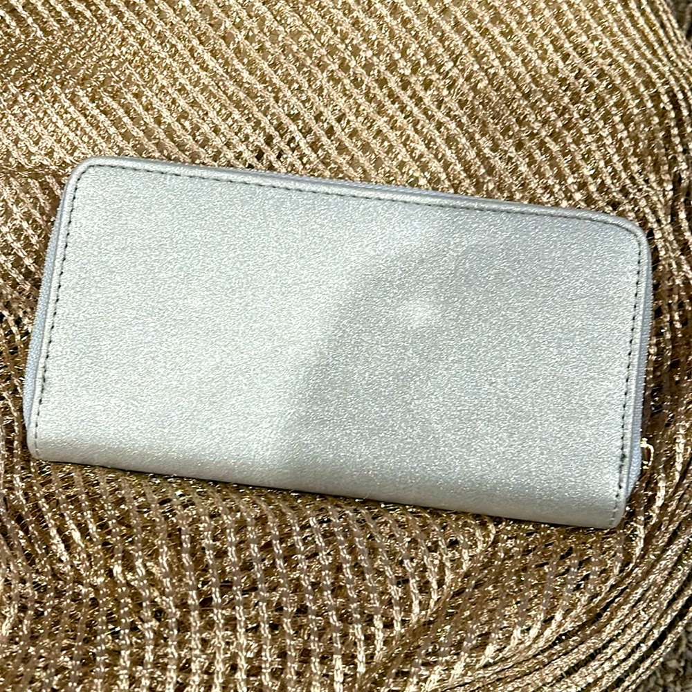 Silver metallic wallet
